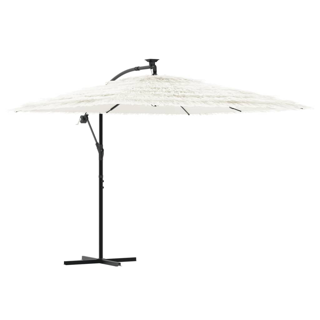 Vidaxl Parasol med stålstang 269x269x235 cm hvid