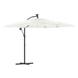 Vidaxl Parasol med stålstang 269x269x235 cm hvid