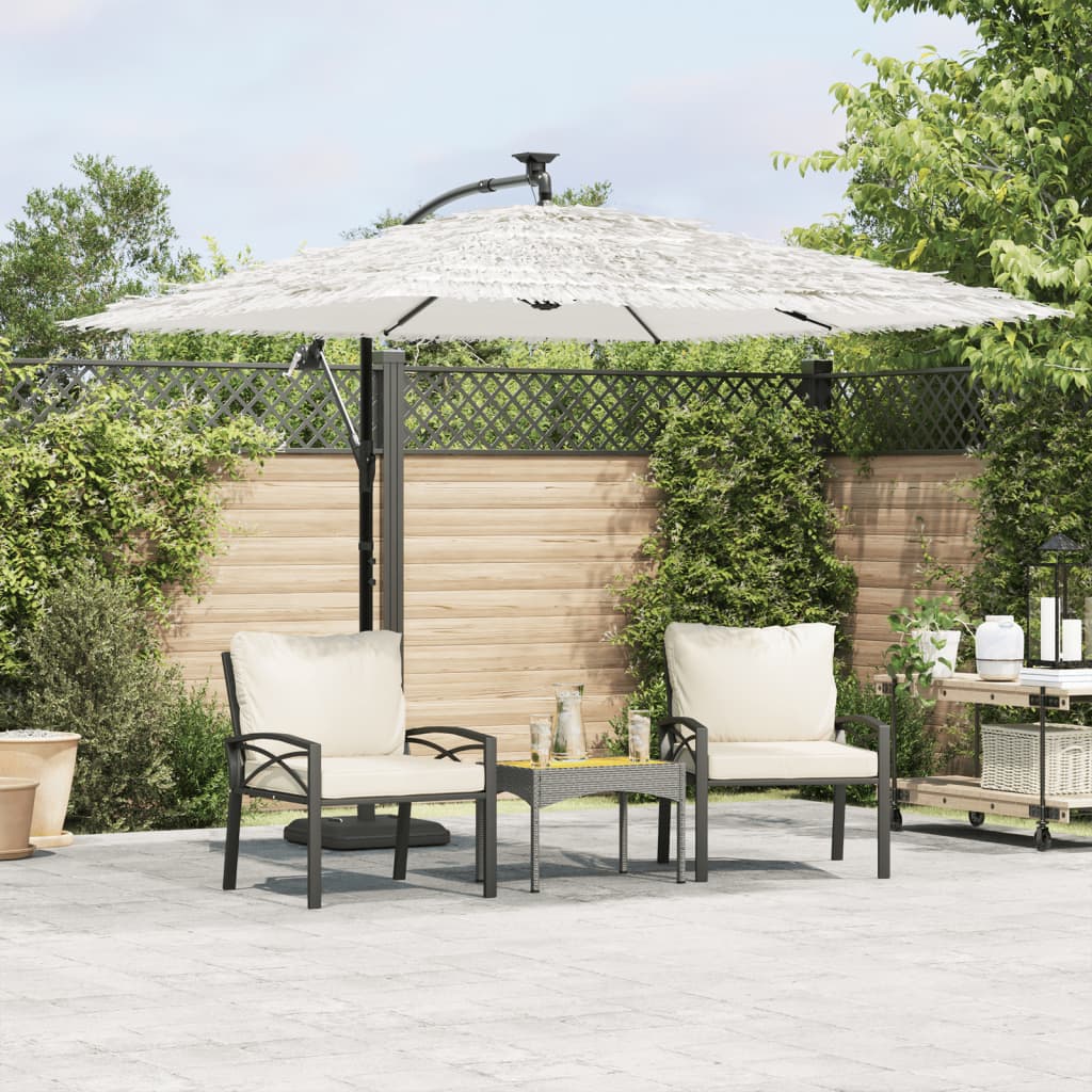 Parasol vidaxl avec poteau en acier 269x269x235 cm blanc