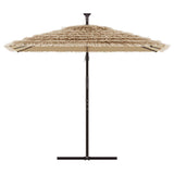 Vidaxl Parasol med stålstång 290x290x238 cm brunt