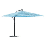 Parasol vidaxl avec poteau en acier 290x290x238 cm bleu