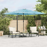 Vidaxl Parasol con polo in acciaio 290x290x238 cm blu