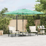 Vidaxl Parasol con polo in acciaio 290x290x238 cm verde