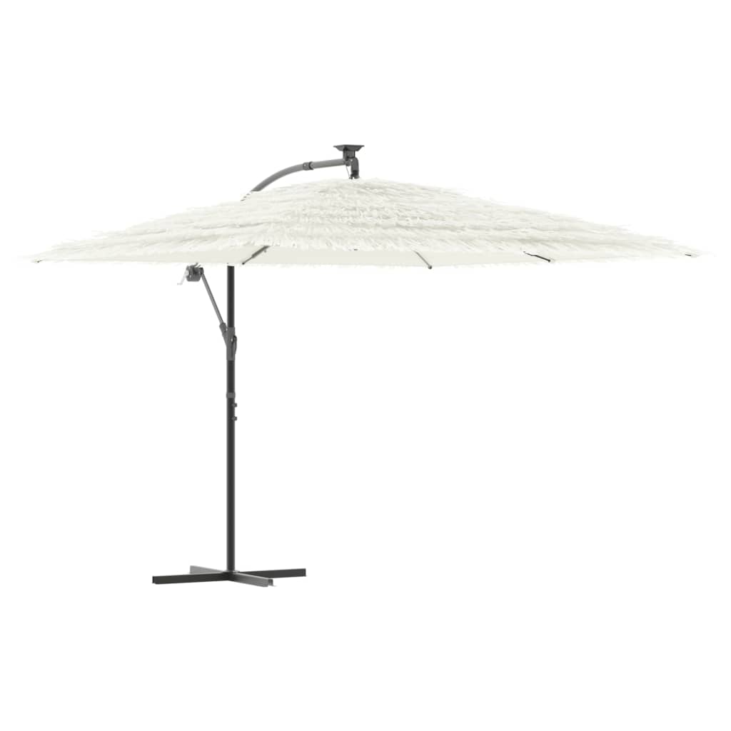 Vidaxl Parasol con polo in acciaio 290x290x238 cm bianco