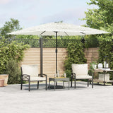 Vidaxl Parasol con polo in acciaio 290x290x238 cm bianco