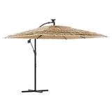 Vidaxx Sonnenschirm mit LEDs und Stahlmast 246x246x230 cm braun