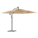 Vidaxl Parasol con LED e palo in acciaio 269x269x235 cm marrone