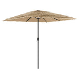 Vidaxl Parasol con polo in acciaio 248x248x248 cm marrone