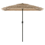 Vidaxl Parasol con polo in acciaio 248x248x248 cm marrone