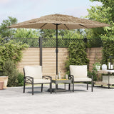 Vidaxl Parasol con polo in acciaio 248x248x248 cm marrone