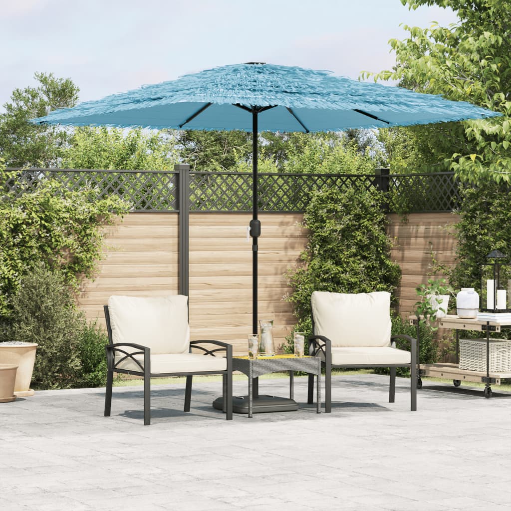 Parasol vidaxl avec poteau en acier 248x248x248 cm bleu