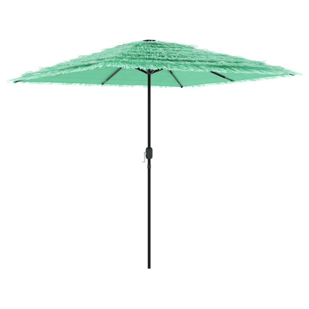 Parasol Vidaxl con poste de acero 248x248x248 cm verde