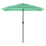 Vidaxl Parasol con polo in acciaio 248x248x248 cm verde