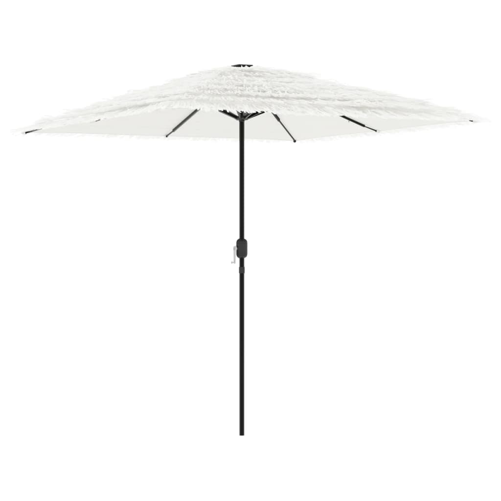 Parasol Vidaxl con poste de acero 248x248x248 cm blanco