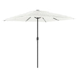 Vidaxl -parasol med stålstang 248x248x248 cm hvit