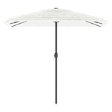 Parasol vidaxl avec poteau en acier 248x248x248 cm blanc