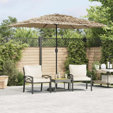 Vidaxl Parasol con palo in acciaio 300x200x250 cm marrone