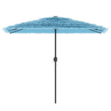 Parasol vidaxl avec poteau en acier 300x200x250 cm bleu