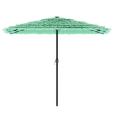 Vidaxl Parasol con polo in acciaio 300x200x250 cm verde