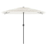 Vidaxl Parasol z jeklenim drogom 300x200x250 cm bela