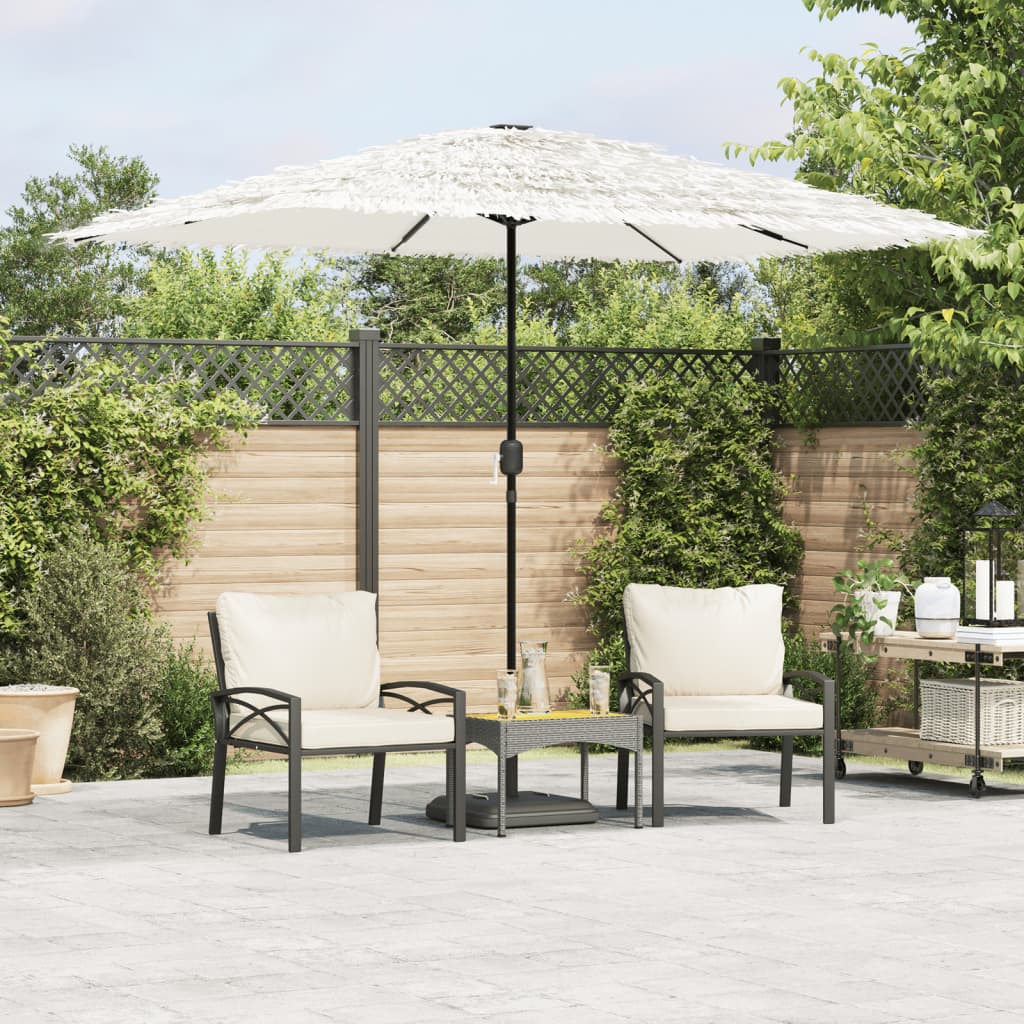 Vidaxl Parasol con polo in acciaio 300x200x250 cm bianco