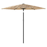 Vidaxl Parasol med stålstång 223x223x213 cm brun