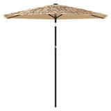 Vidaxl Parasol z jeklenim drogom 223x223x213 cm rjava