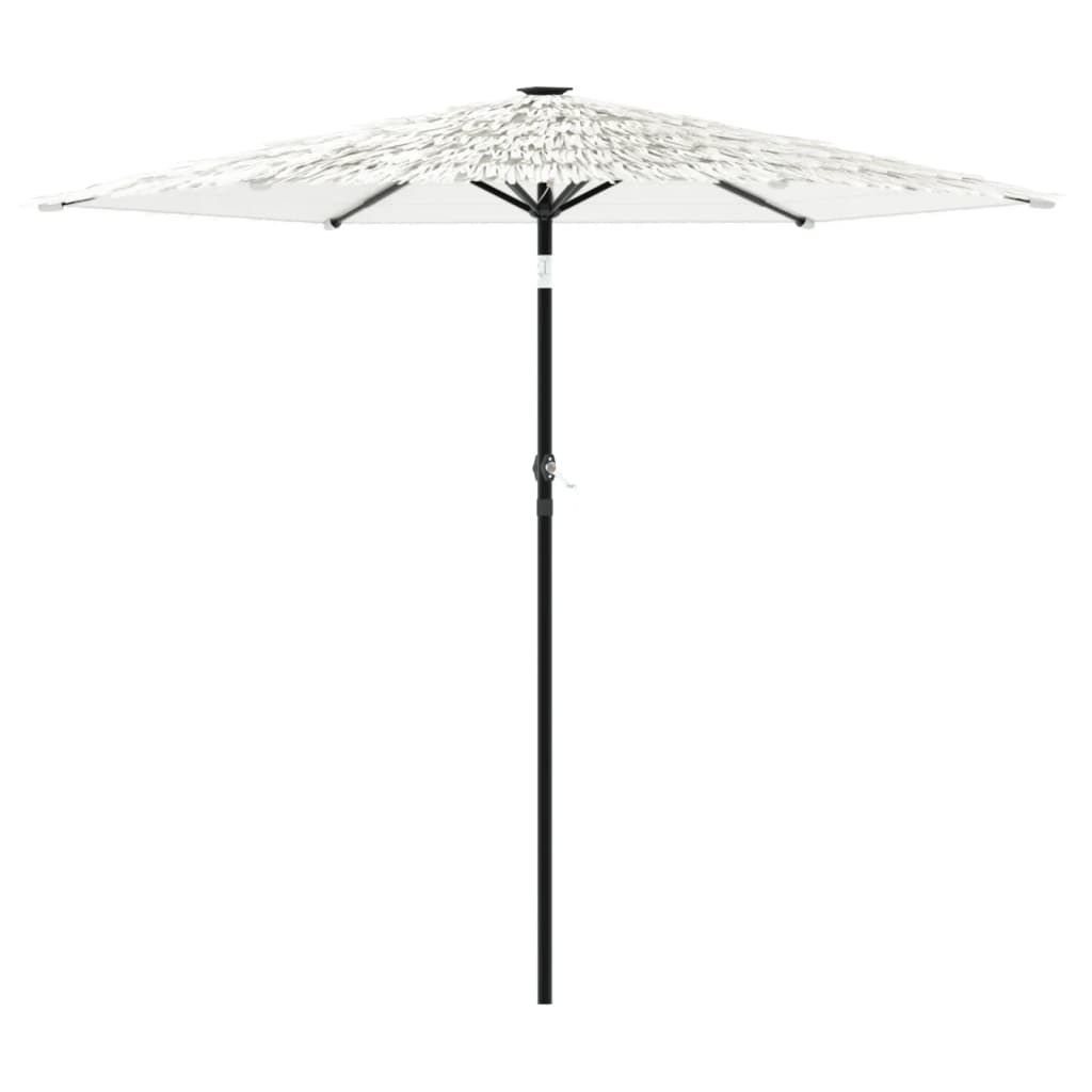 Parasol vidaxl avec poteau en acier 223x223x213 cm blanc