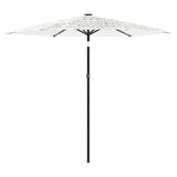 Parasol Vidaxl con poste de acero 223x223x213 cm blanco