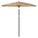 Parasol Vidaxl con poste de acero 268x268x226 cm marrón