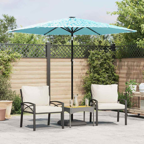 VidaXL Sonnenschirm mit Stahlmast 268x268x226 cm blau