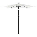 Vidaxl Parasol med stålstång 268x268x226 cm vit