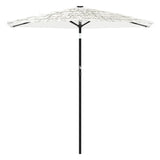 Vidaxl -parasol med stålstang 268x268x226 cm hvit