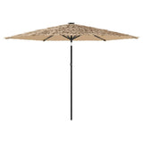 Vidaxl Parasol med stålstang 288x288x225 cm brun