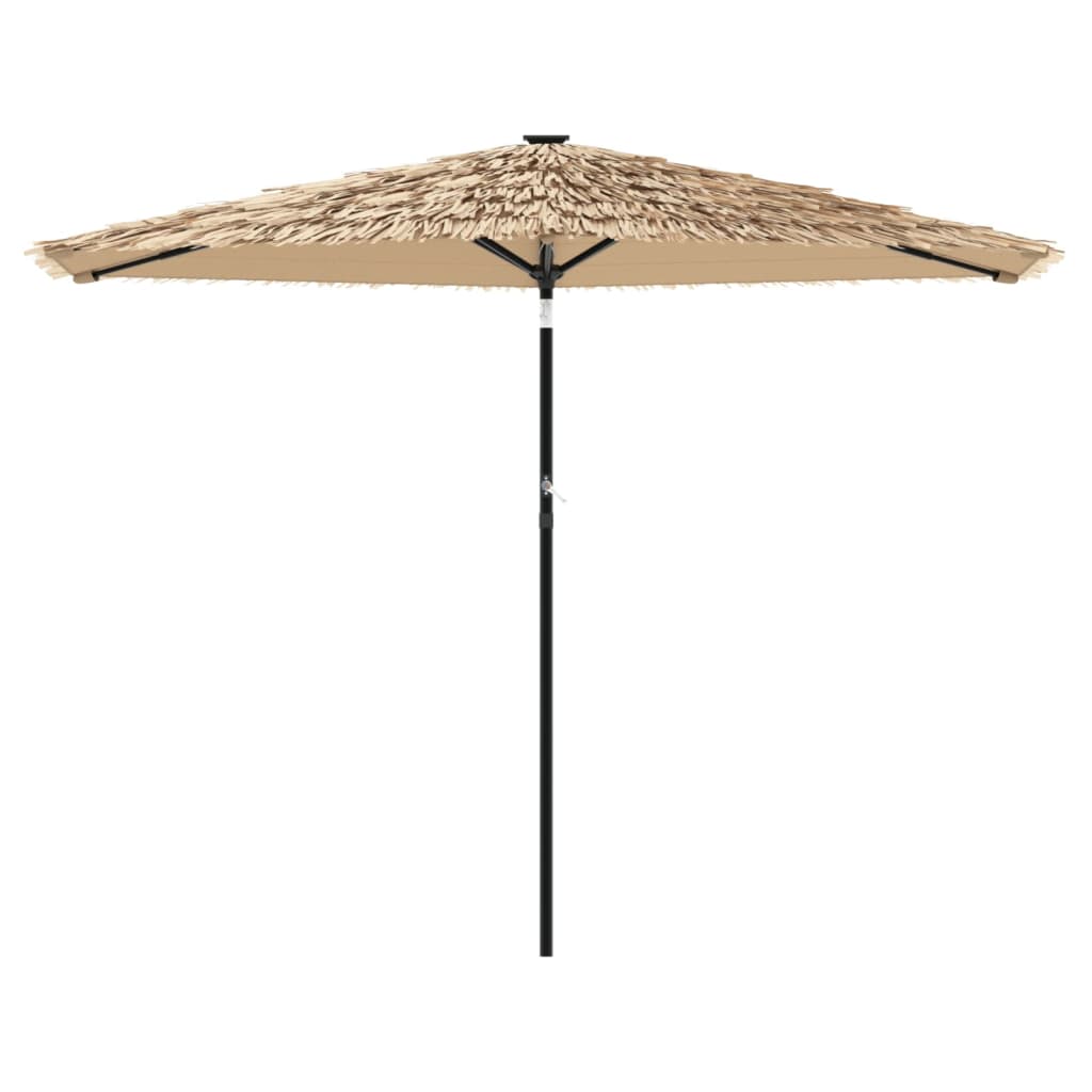 Parasol vidaxl avec poteau en acier 288x288x225 cm brun