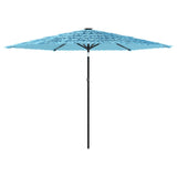 Vidaxl Parasol med stålstang 288x288x225 cm blå