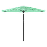 Vidaxl parasol avec poteau en acier 288x288x225 cm vert