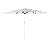 Vidaxl -Parasol mit Stahlpol 288x288x225 cm Weiß