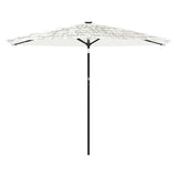 Vidaxl Parasol with steel pole 288x288x225 cm white