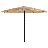 Vidaxl Parasol con polo in acciaio 324x324x247 cm marrone