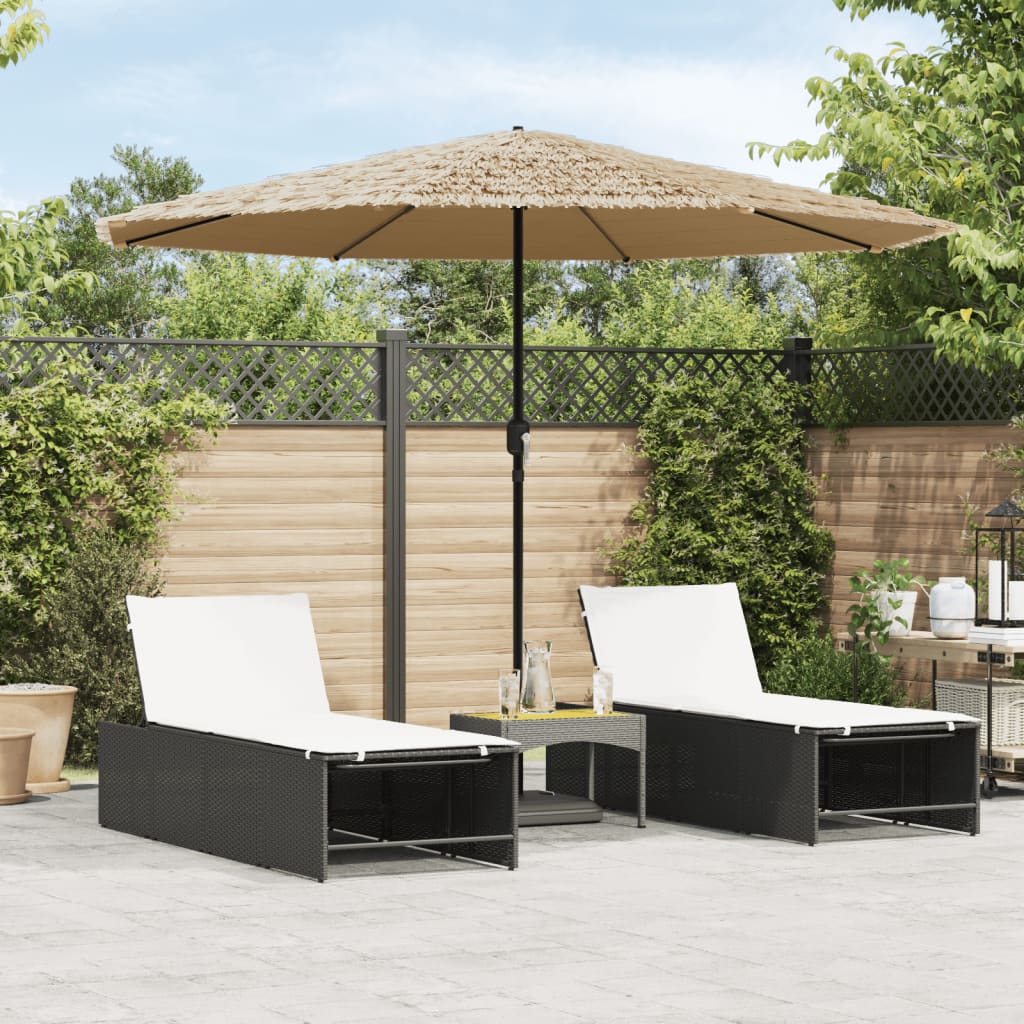 Vidaxl Parasol z jeklenim drogom 324x324x247 cm rjava