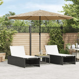 Vidaxl Parasol con polo in acciaio 324x324x247 cm marrone