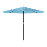 Parasol vidaxl avec poteau en acier 324x324x247 cm bleu