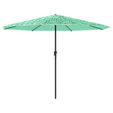 Parasol Vidaxl con poste de acero 324x324x247 cm verde