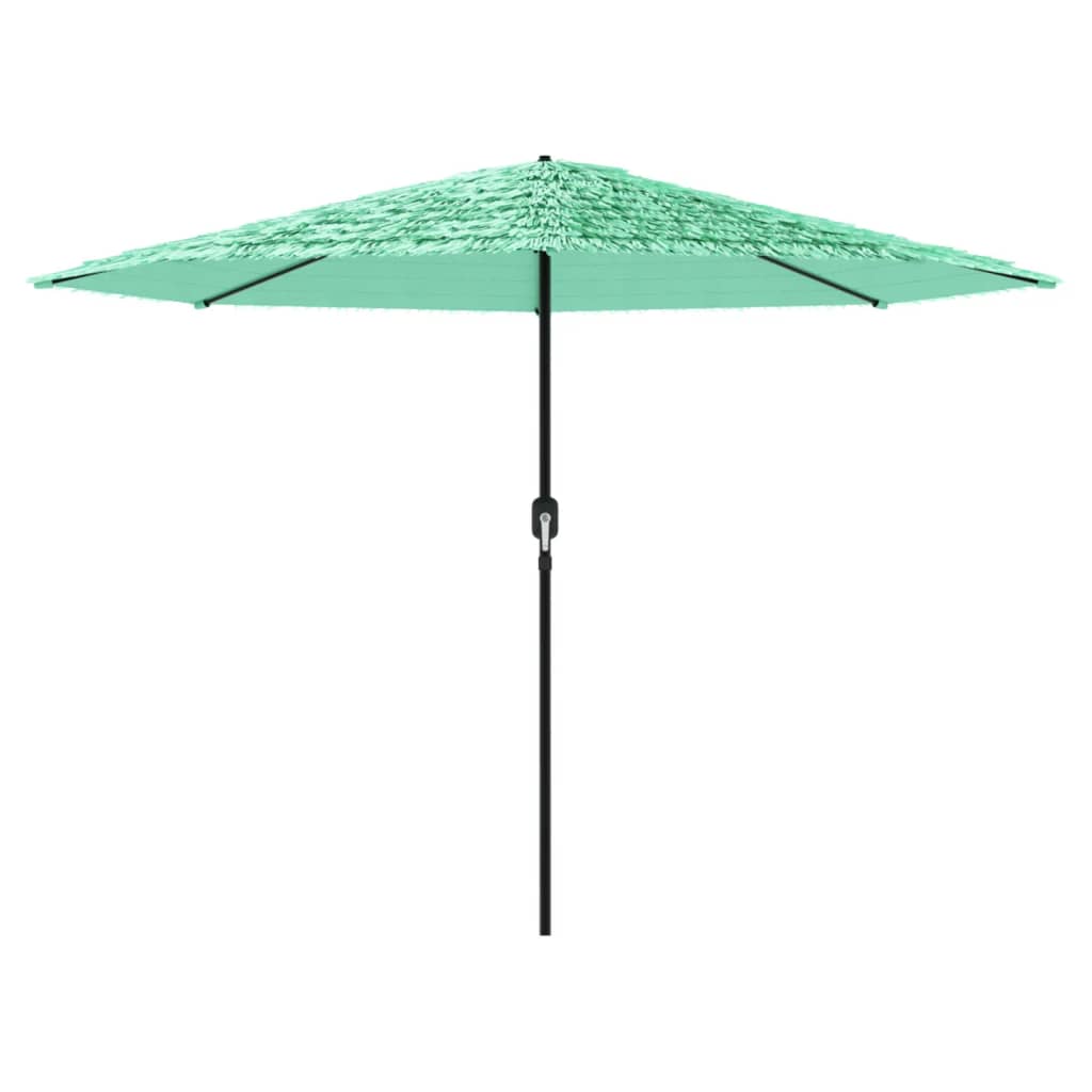 Vidaxl Parasol z jeklenim drogom 324x324x247 cm zelena