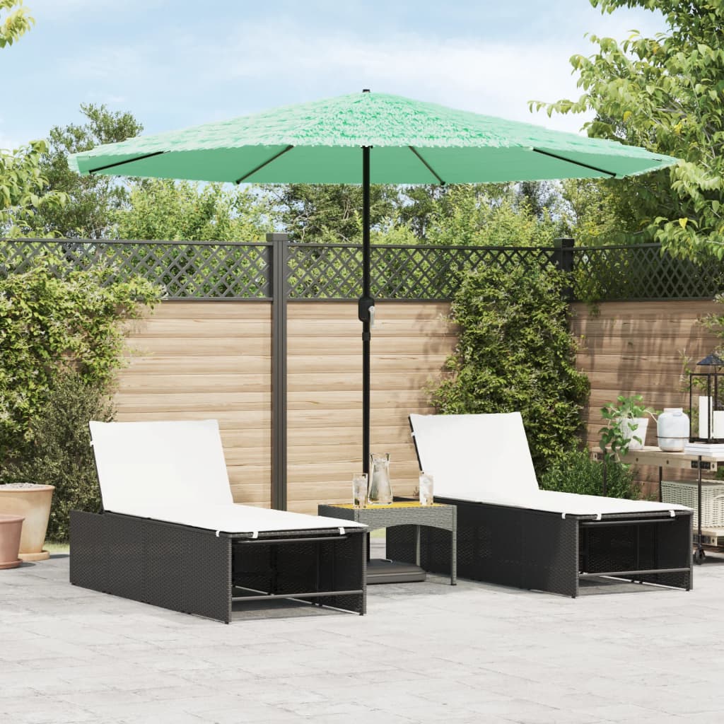 Parasol vidaxl avec poteau en acier 324x324x247 cm vert