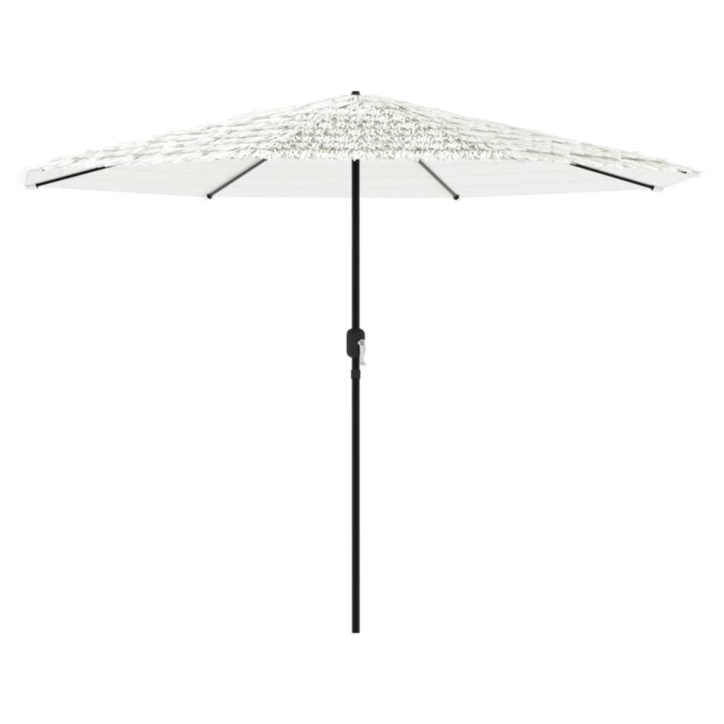 Vidaxl -parasol med stålstang 324x324x247 cm hvit