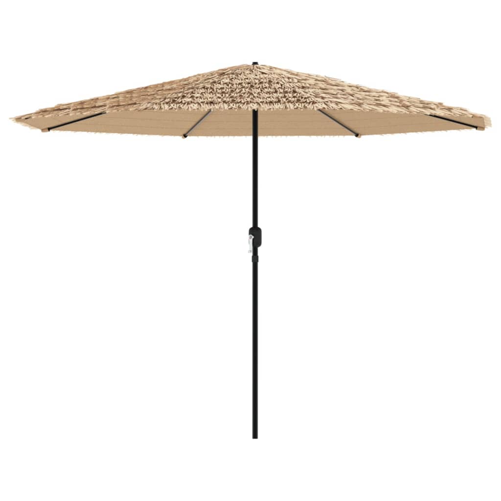 Vidaxl Parasol z jeklenim drogom 388x388x248 cm rjava