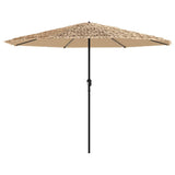 BIDAXL PARASOL MED STEEL POLE 388X388X248 CM BRUN