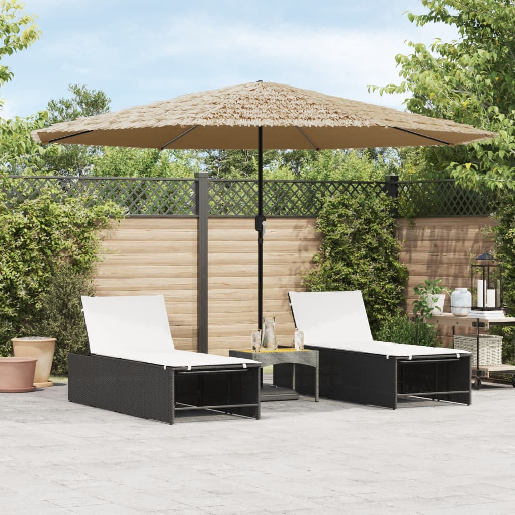 Vidaxl parasol s ocelovým pólem 388x388x248 cm hnědá